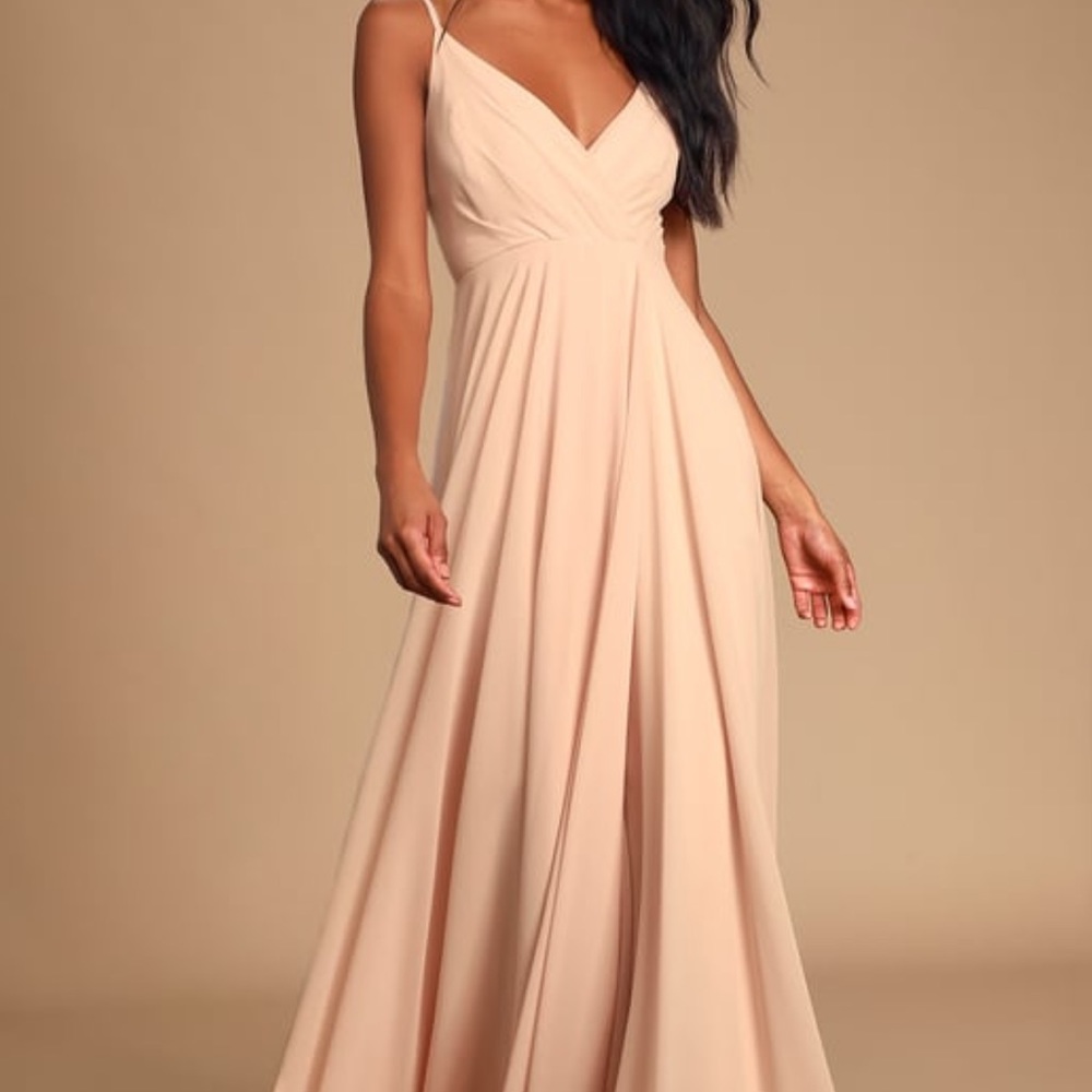 Blush maxi dress